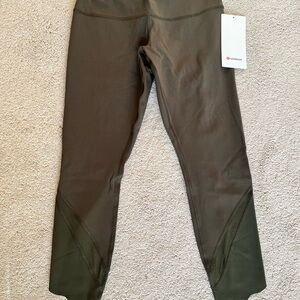 New Lululemon Dark Olive Green Leggings 8